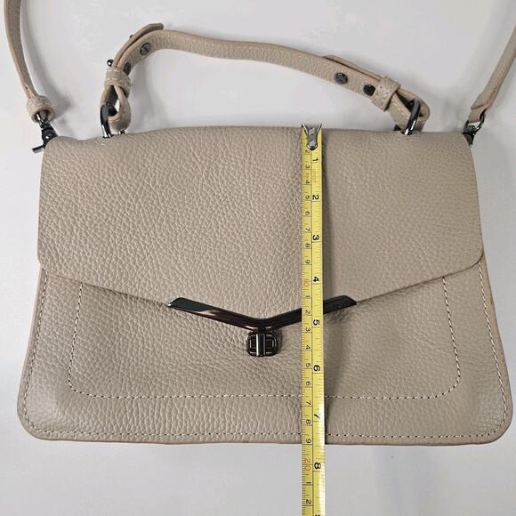 BOTKIER Leather Crossbody Valentina Flap Bag Color Wheat NWOT - Picture 13 of 16